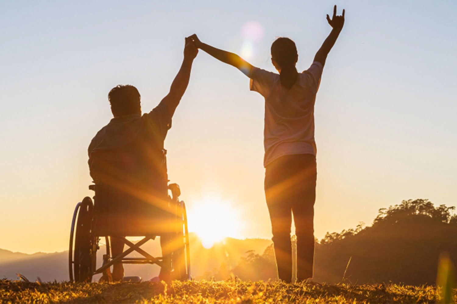 Couple enjoying an accessible Florida holiday